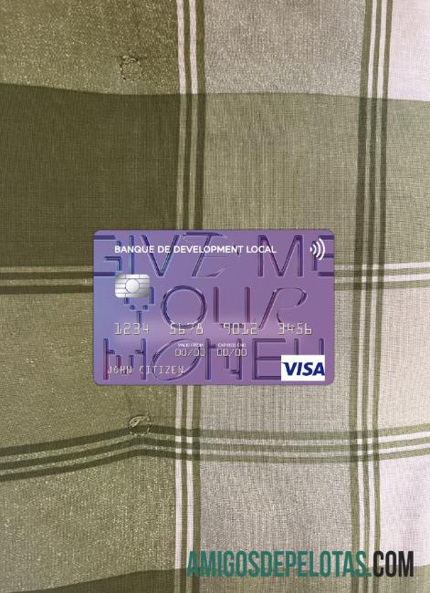 Argélia Banque De Développement Cartão Visa Local Photolook Front exemplo real